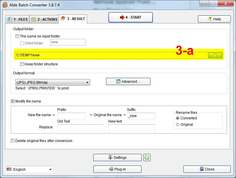 Change aspect ratio - result tab 1